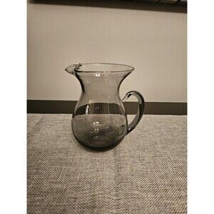 VTG MCM Morgantown Sexton Martini Mixer Pitcher Glass Smoke Gray Lead Crystal